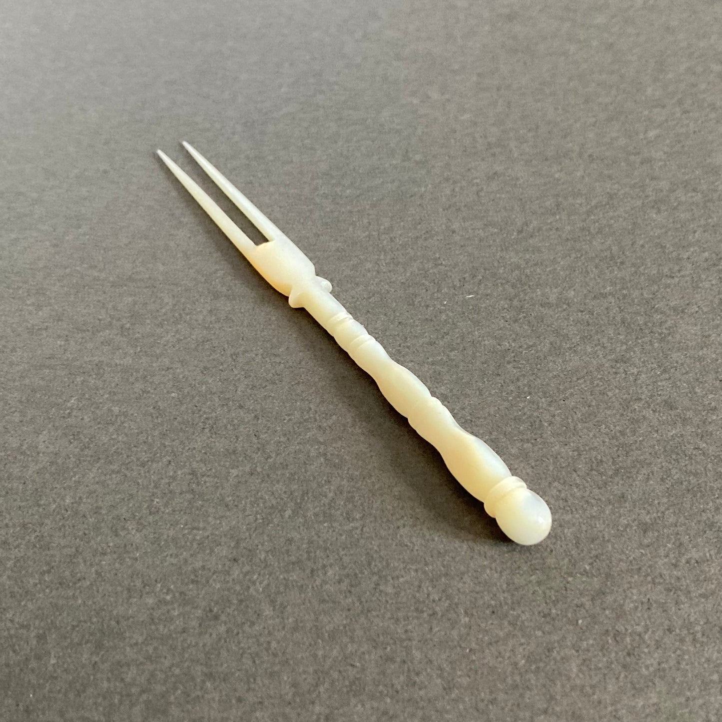Unusual Antique Mother Of Pearl Cocktail Fork