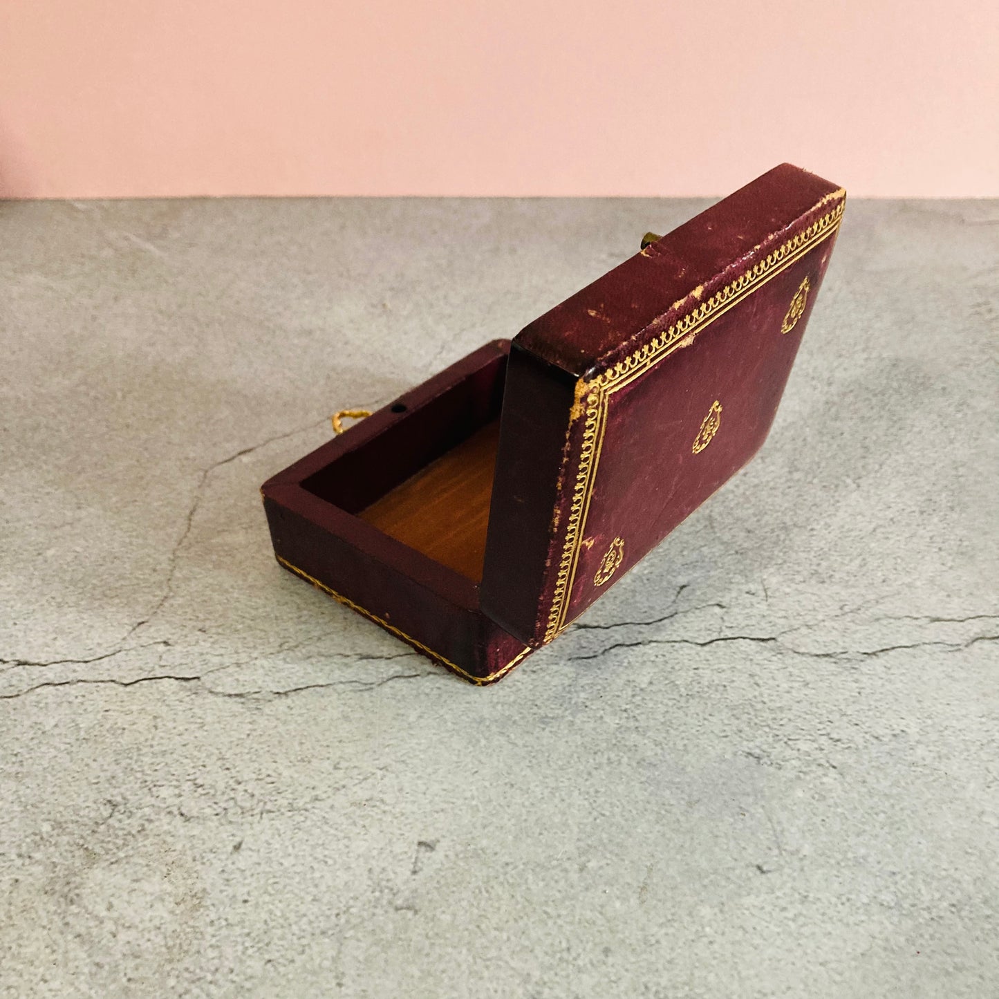 Antique Leather Florentine Box