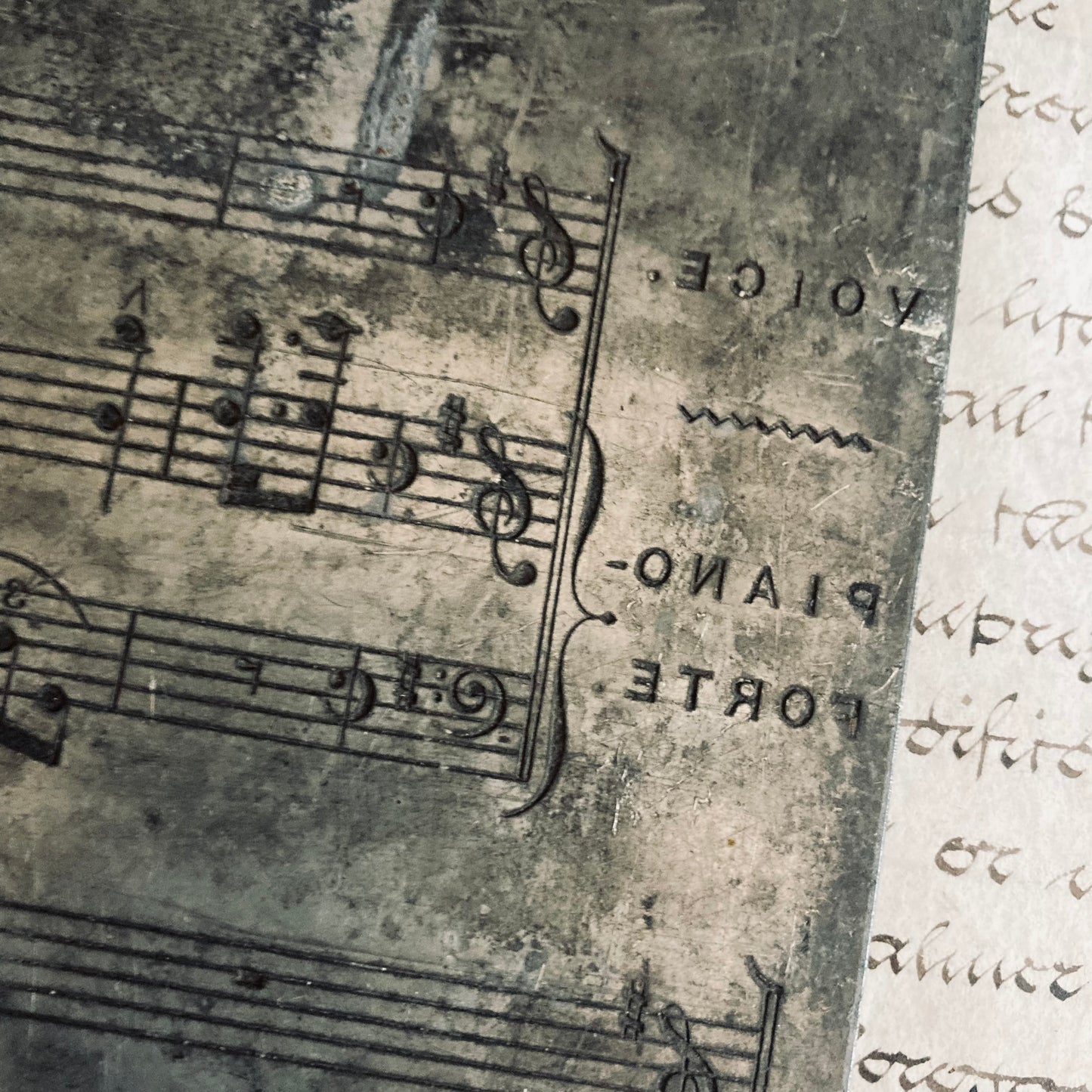 Vintage Pewter/zinc Printing Plate | Unique Music Images