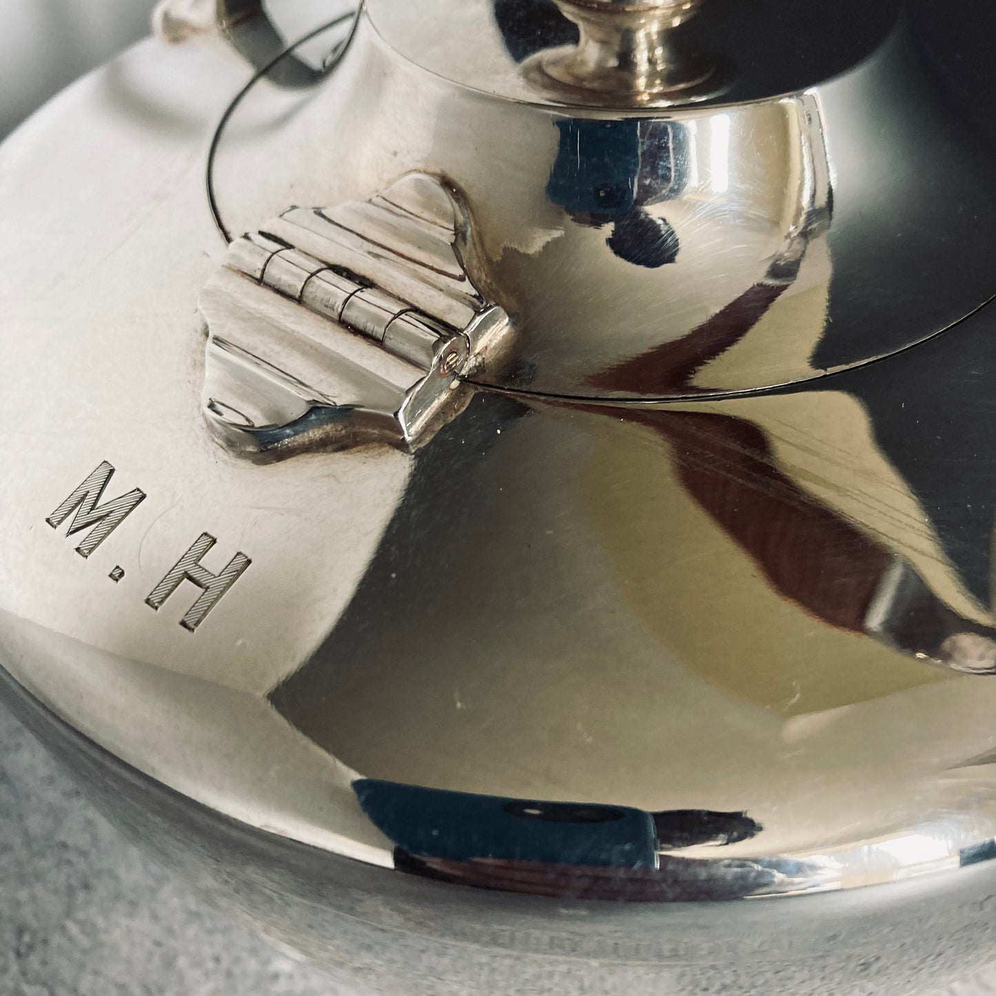 Antique Silver Spirt Kettle Teapot Mappin & Webb