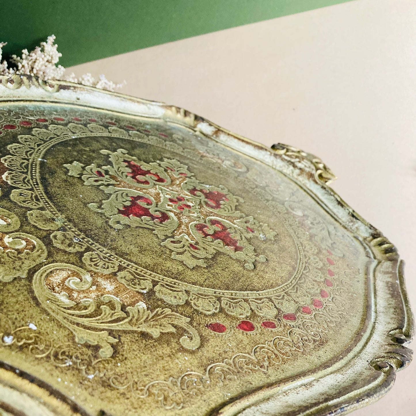 Vintage Florentine Paper Mache Tray