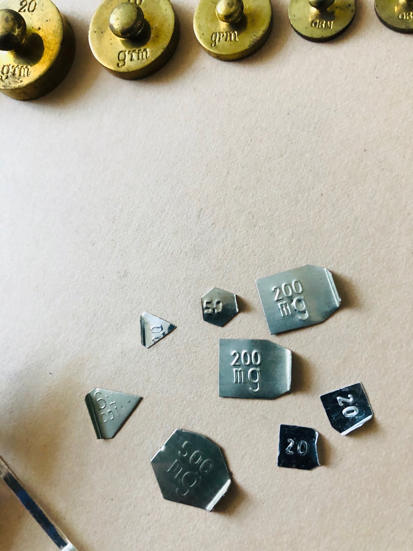 The Director Joan - Antique Laboratory Scale Weights