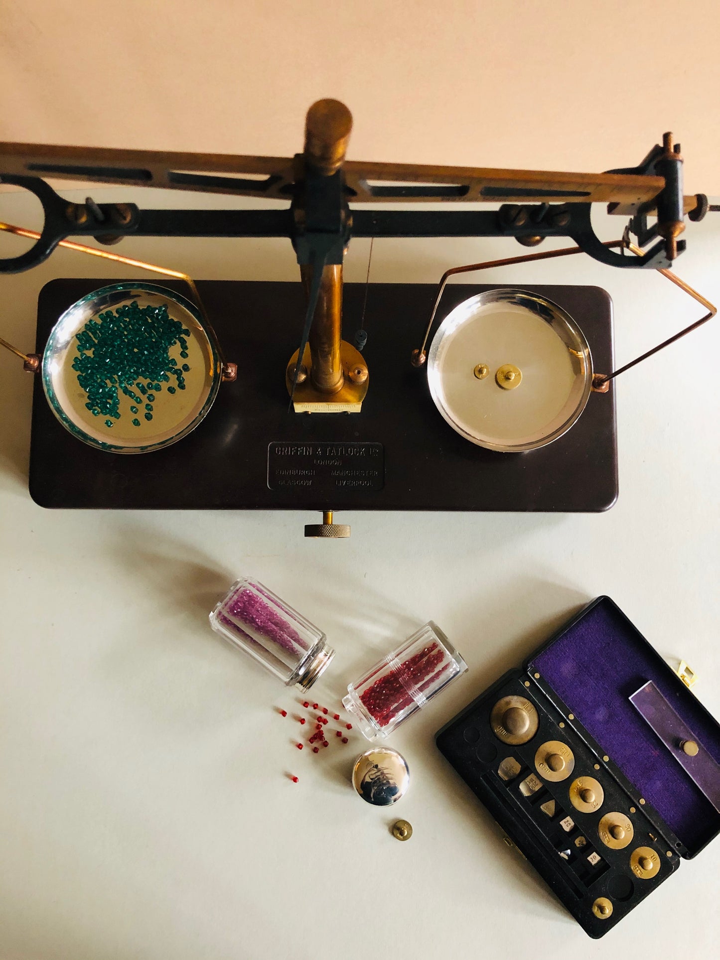 The Director Joan - Antique Laboratory Scale Weights