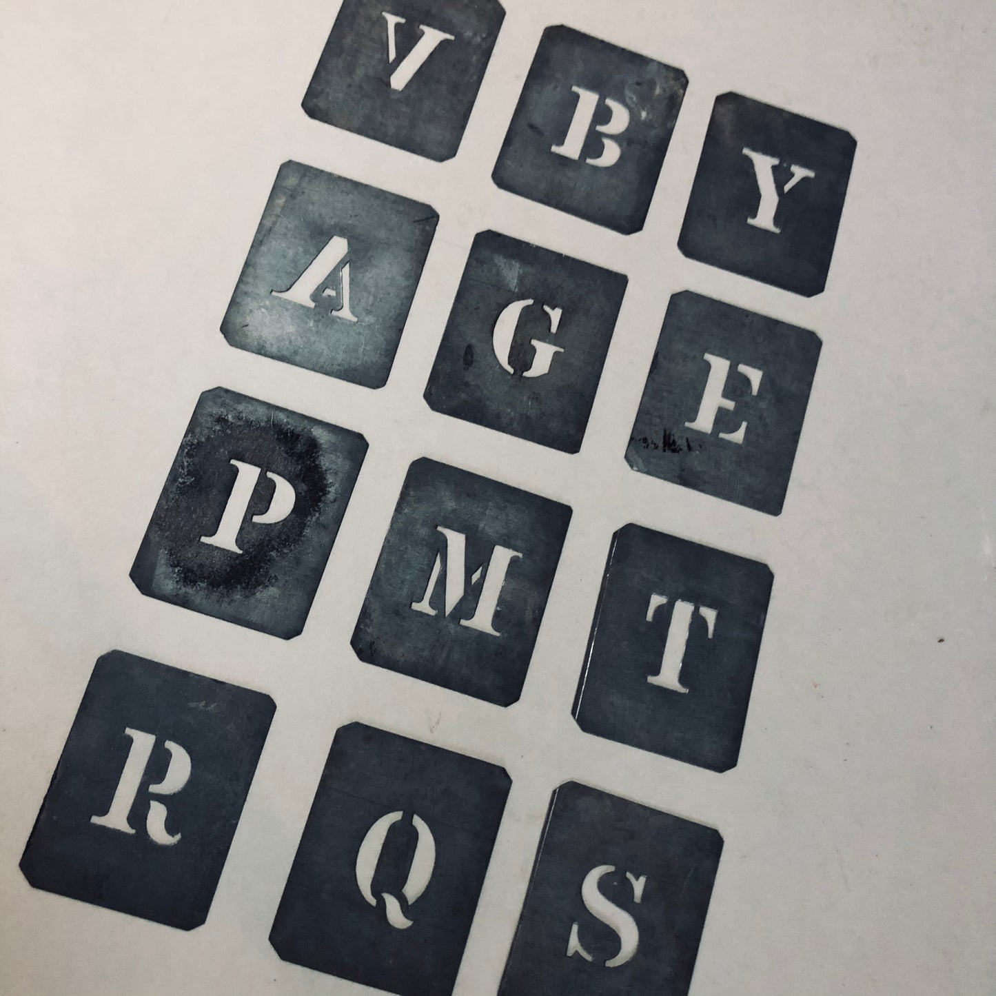 The Director Sam - Vintage Galvanised Letter Stencils