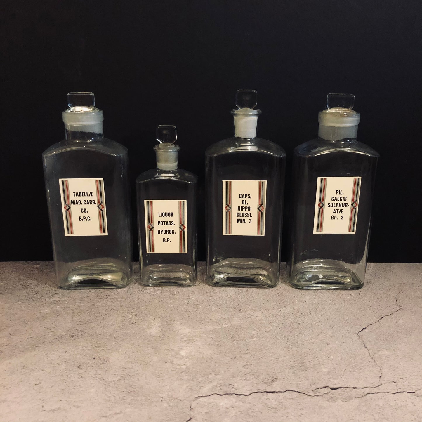 Vintage Apothecary Medicine Bottles