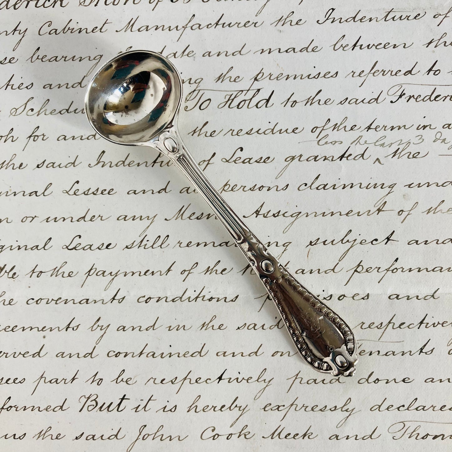 Antique Silver Mustard Spoon London 1857