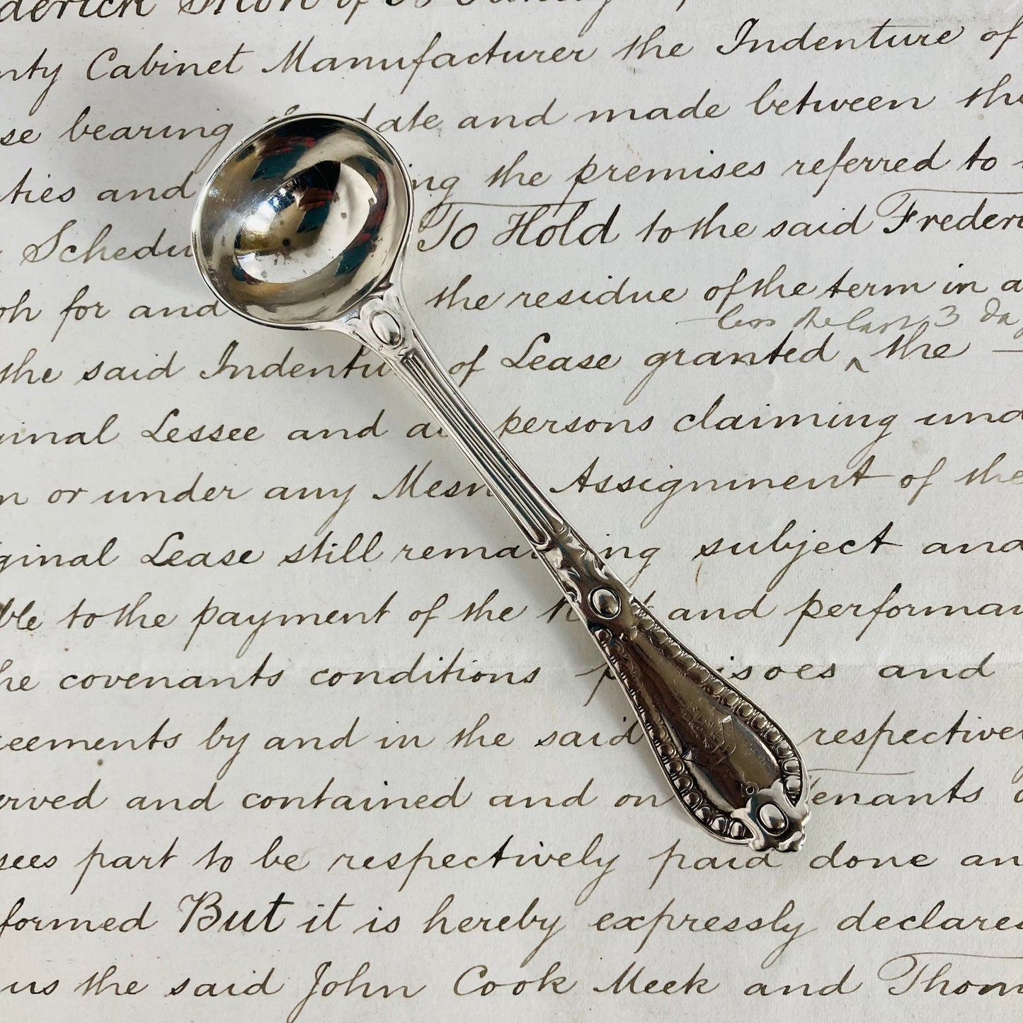 Antique Silver Mustard Spoon London 1857 