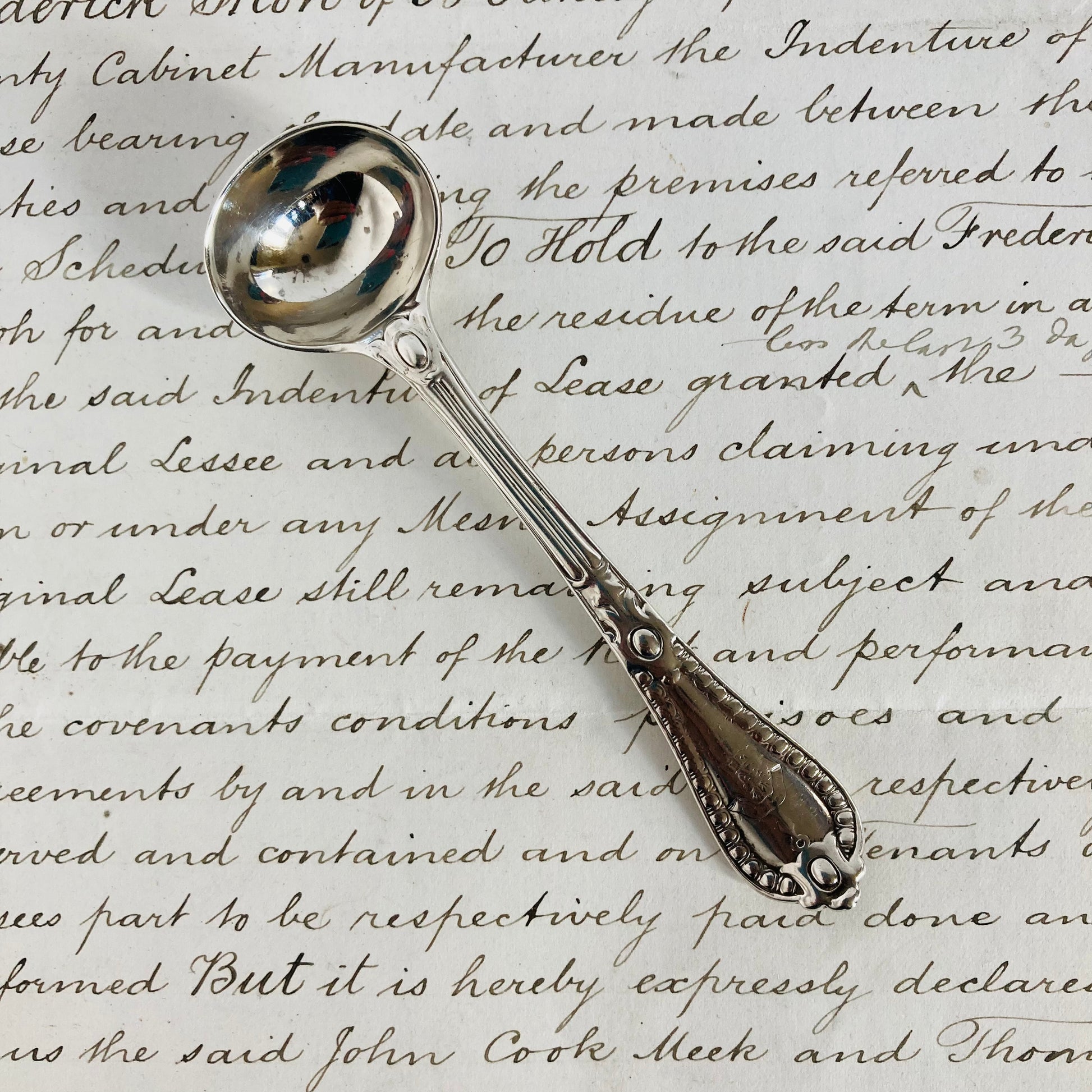 Antique Silver Mustard Spoon London 1857