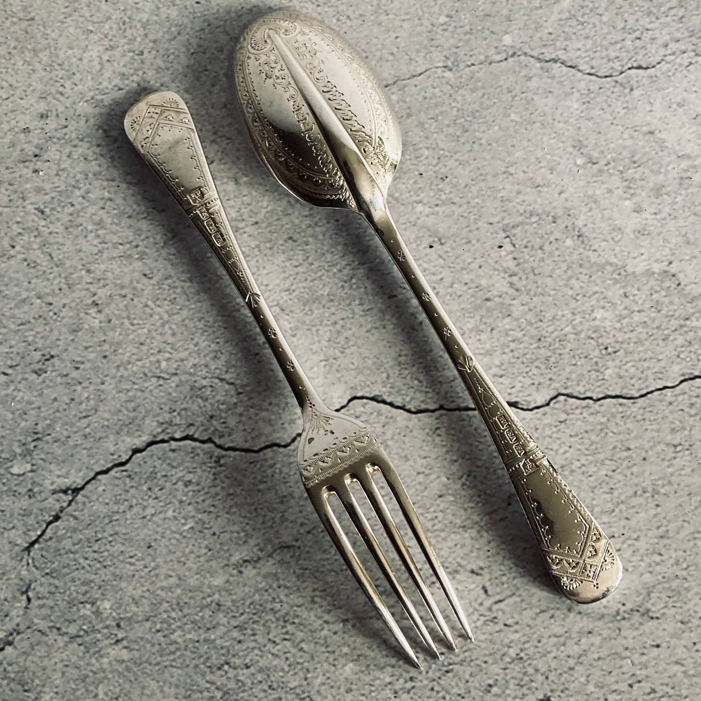 The Headhunter Estelle - Antique Spoon & Fork Set