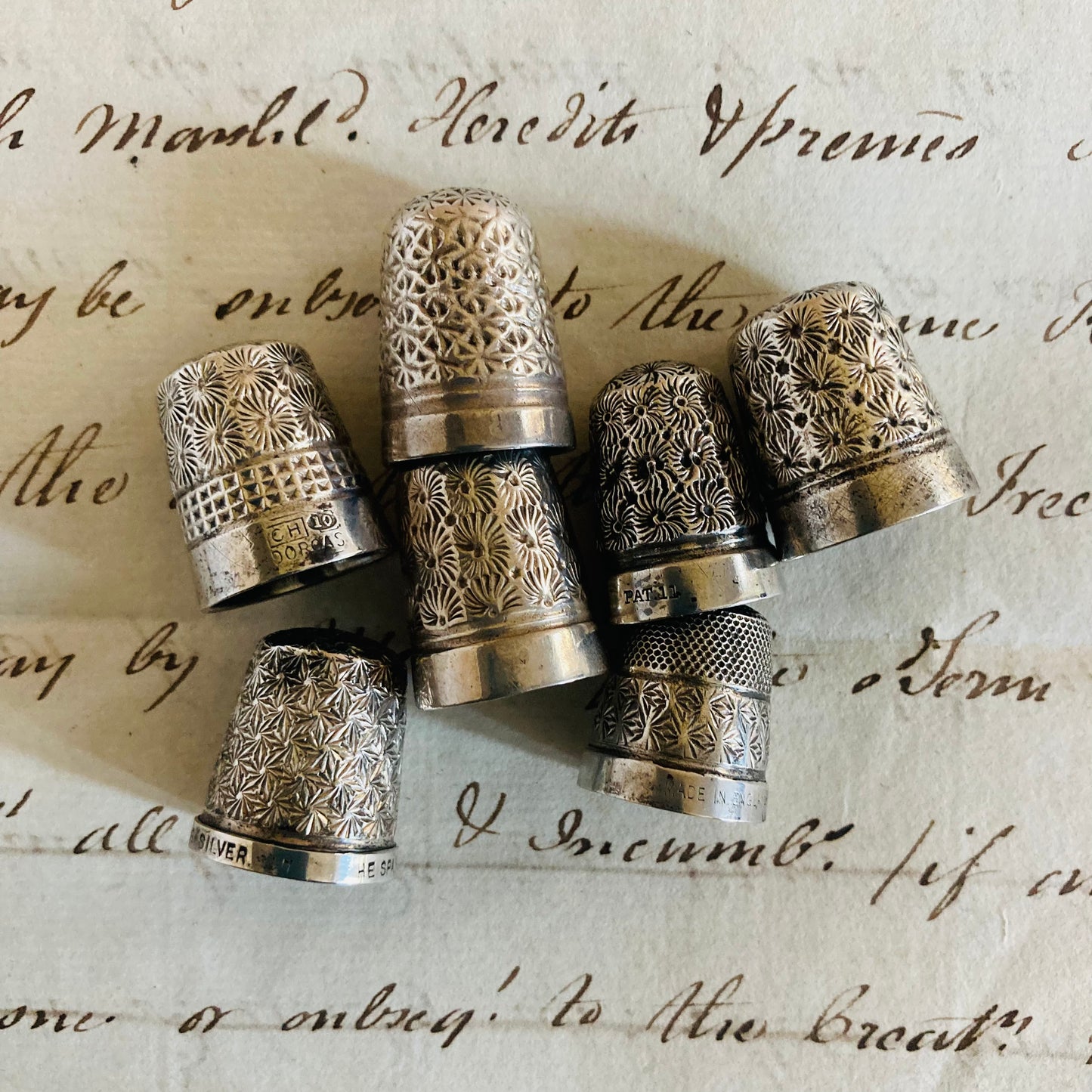 Silver Sewing Thimble Collectible Styles Charles Horner & Henry Griffith Sons