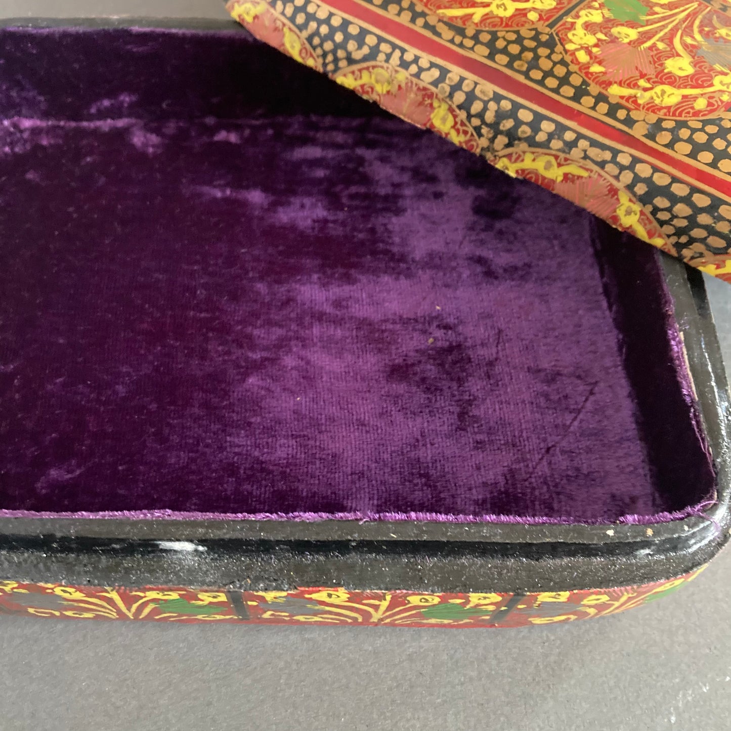 Vintage Large Paper Mache Kashmir Box