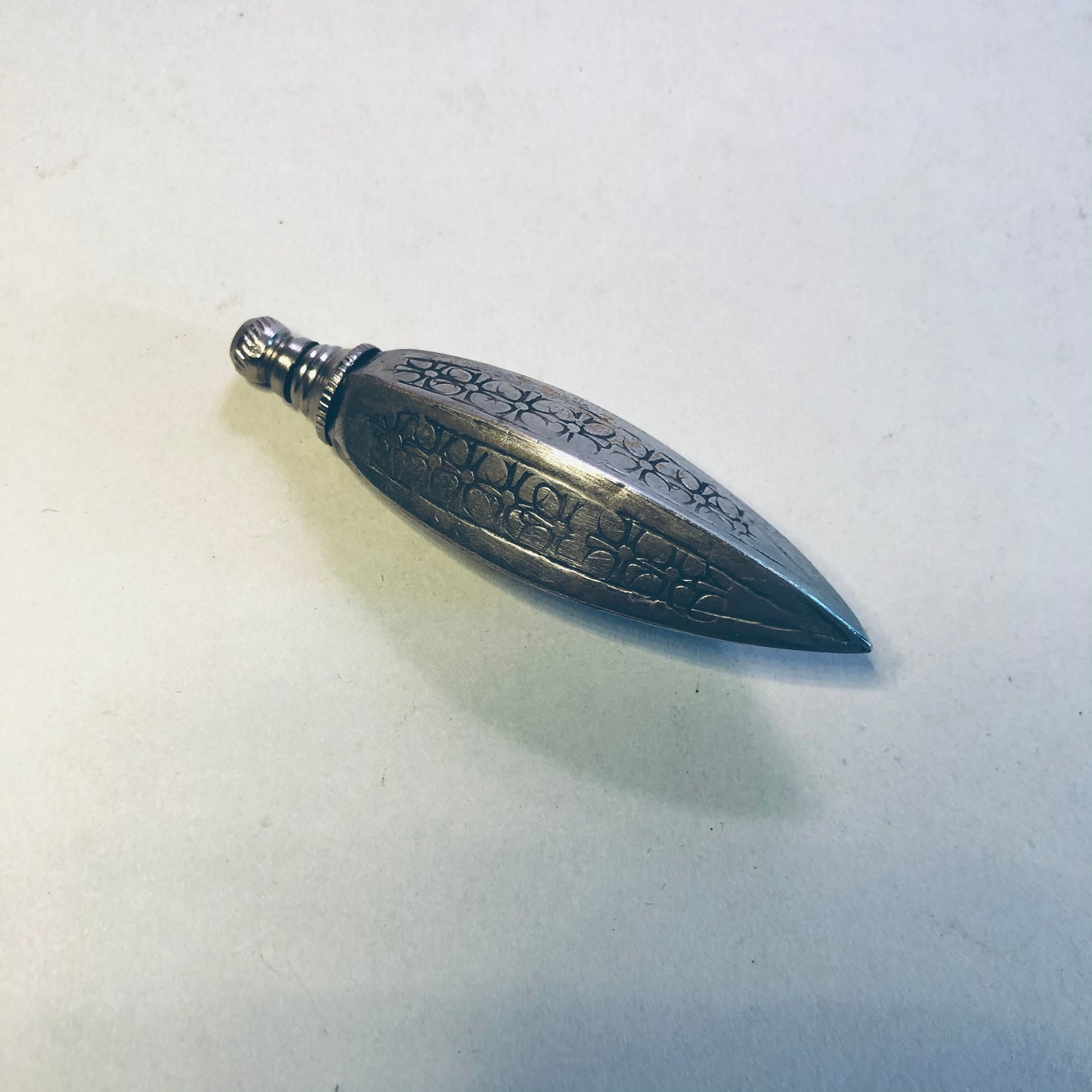Antique Silver Kohl Bottle / Scent Bottle from Afghanistan