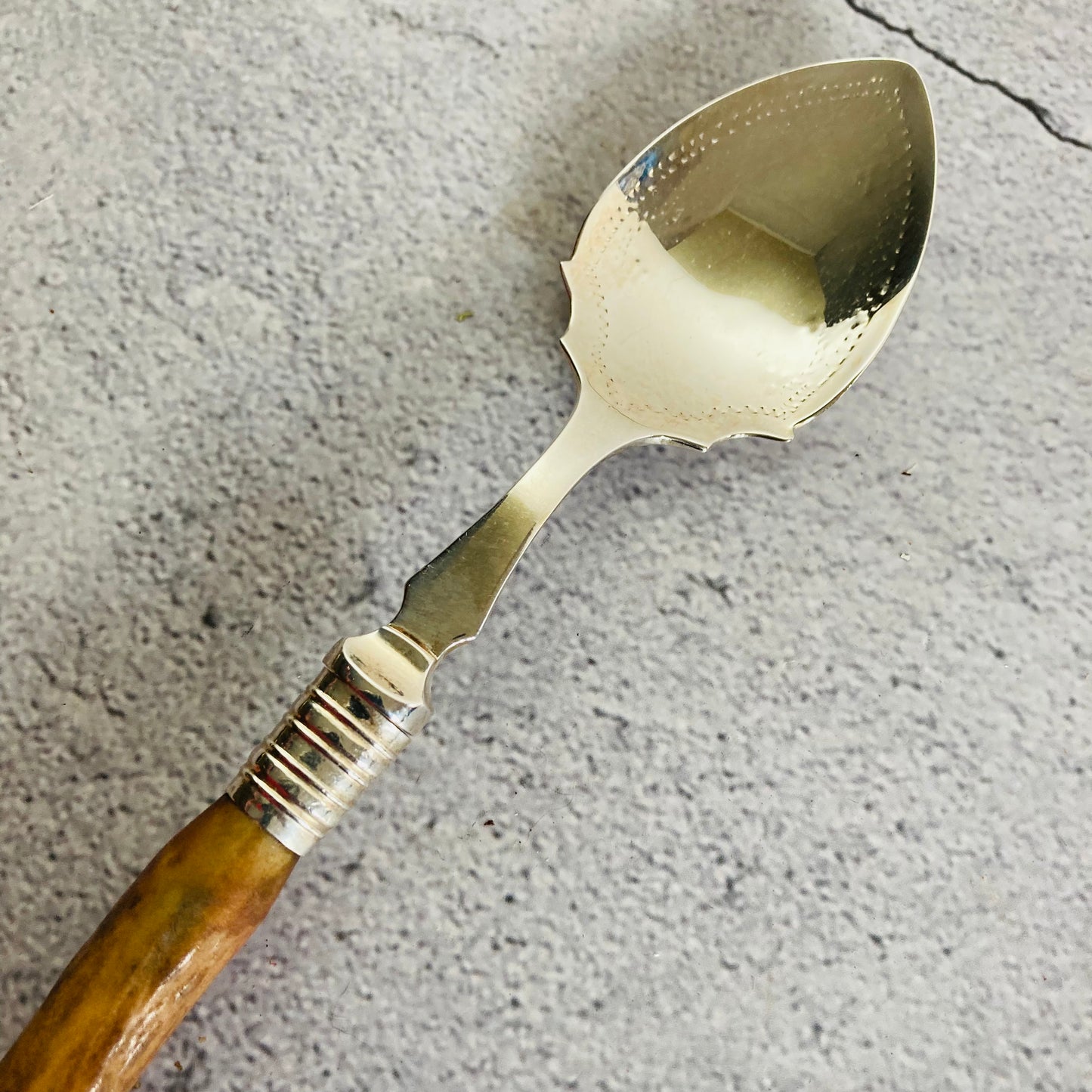 Antique Silver Stag Horn Jam Spoons