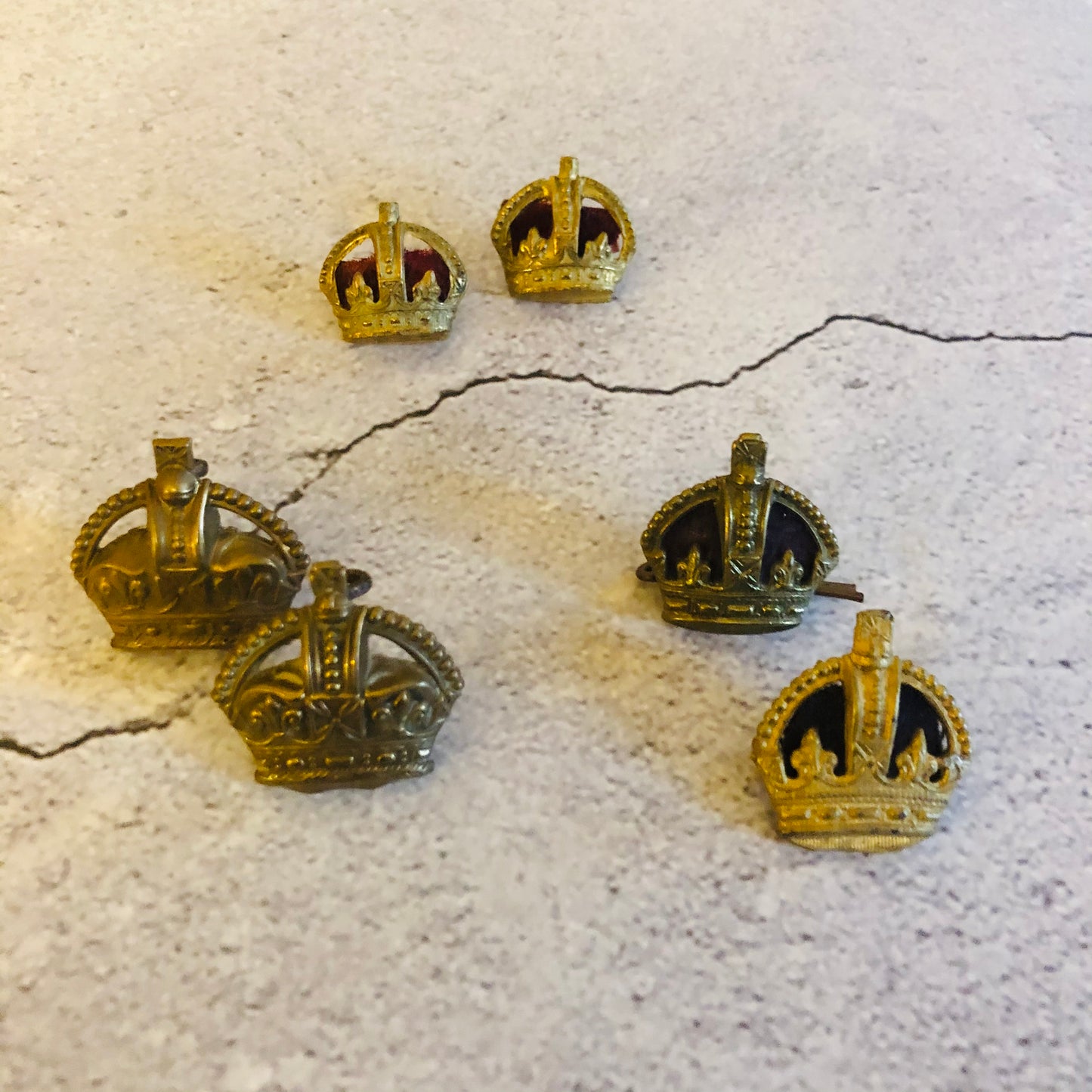 Vintage Crown Army Pips Rank Major