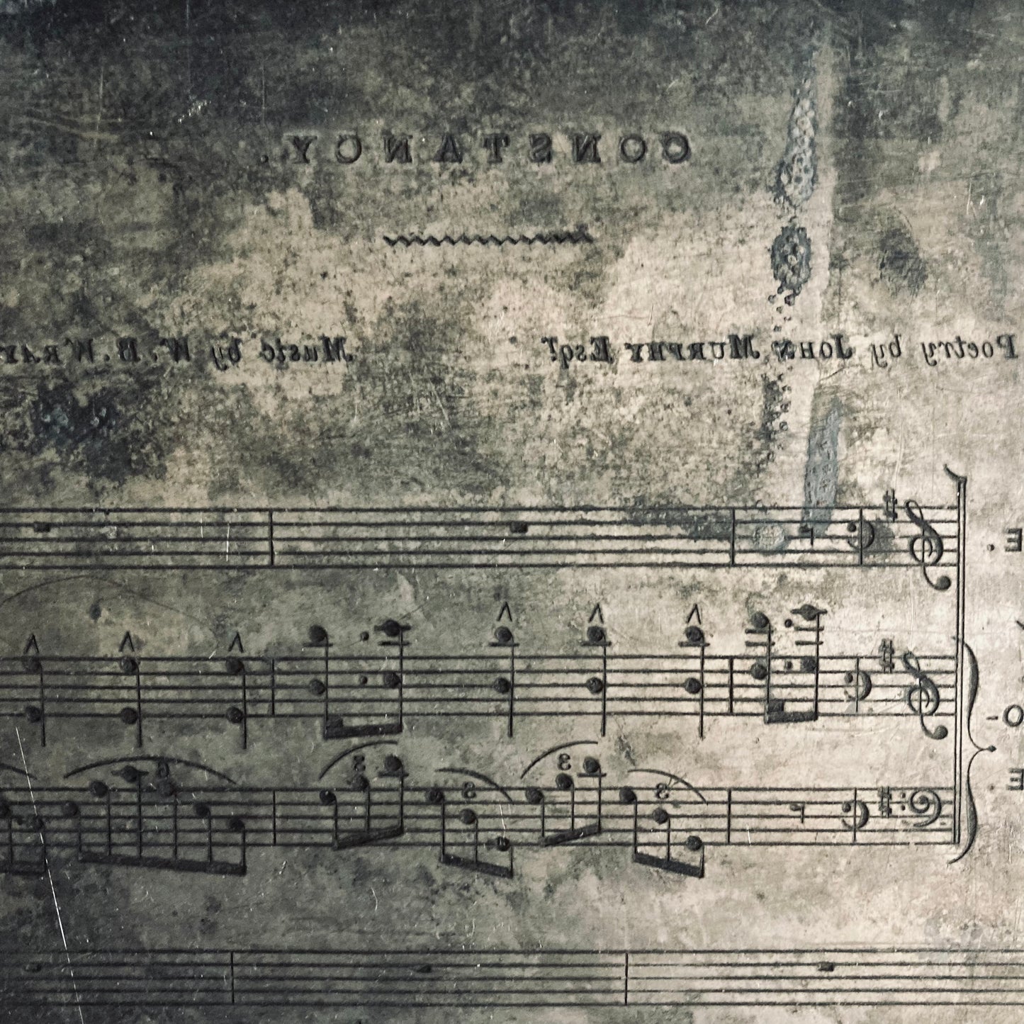 Vintage Pewter/zinc Printing Plate | Unique Music Images