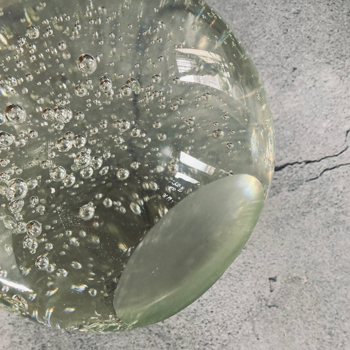 Vintage Glass Crystal Ball Paperweight