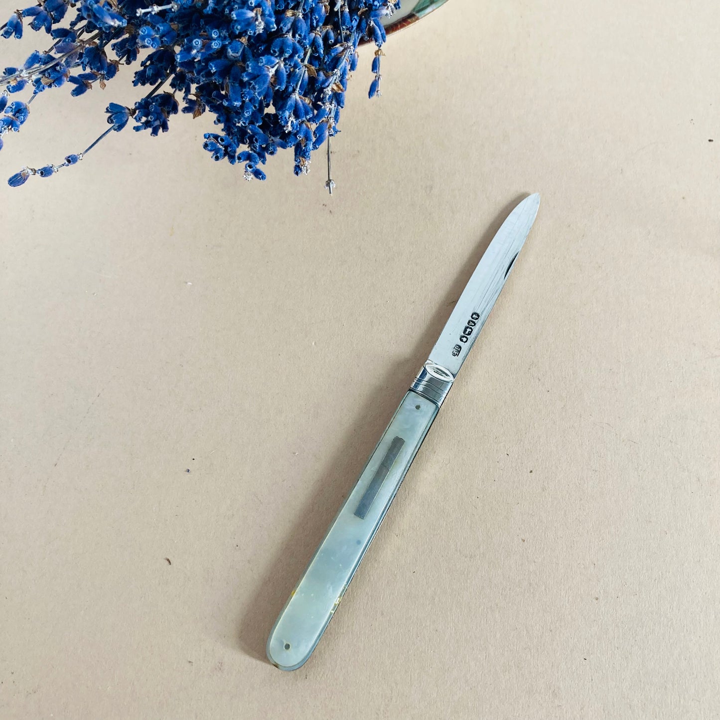 Antique Silver & Mother Of Pearl Multi Fruit Knife 1869