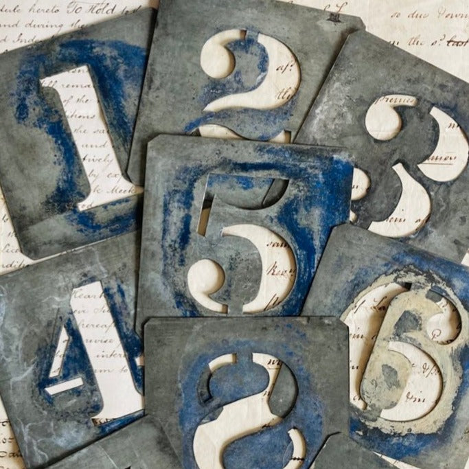 Vintage Galvanised Letter Stencils