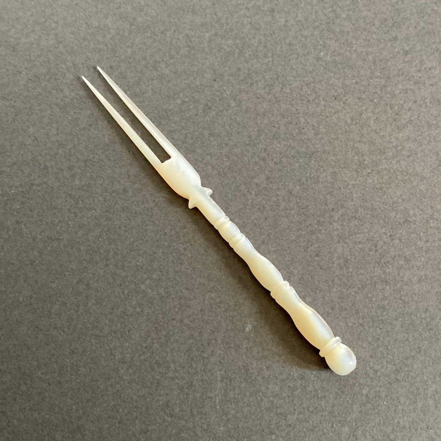 Unusual Antique Mother Of Pearl Cocktail Fork