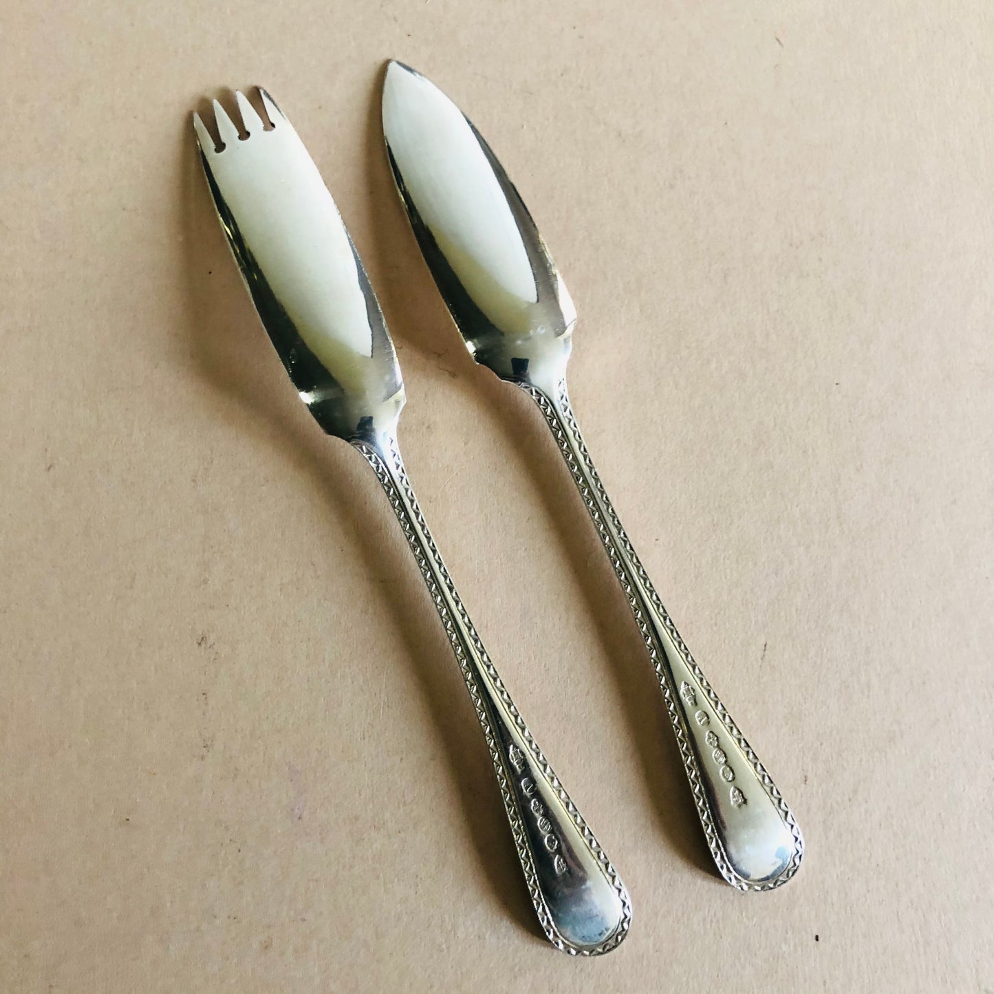 Antique Silver Fish / Shellfish Cutlery Set | Perfect Wedding Gift