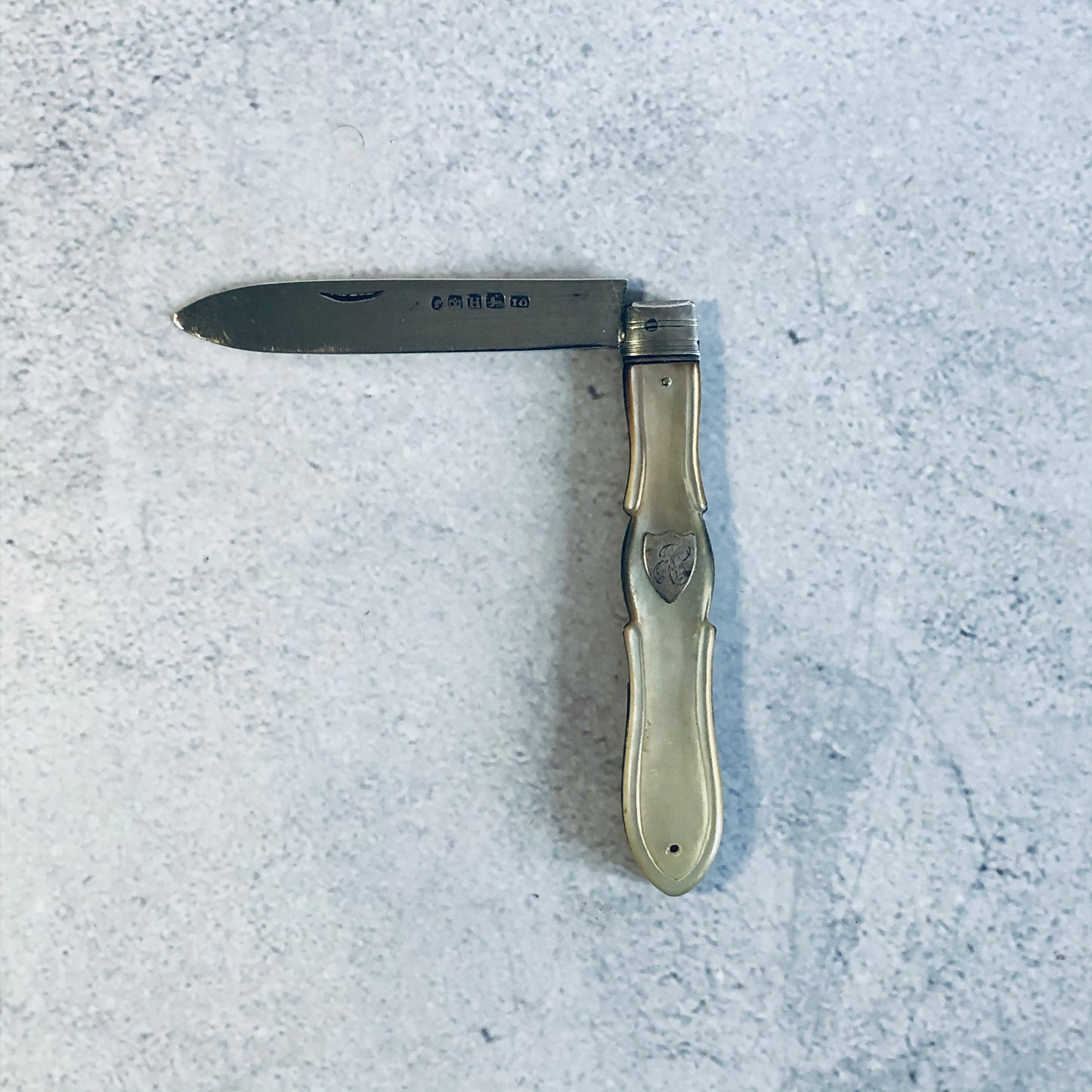 Antique silver Folding Fruit Knife 1851
