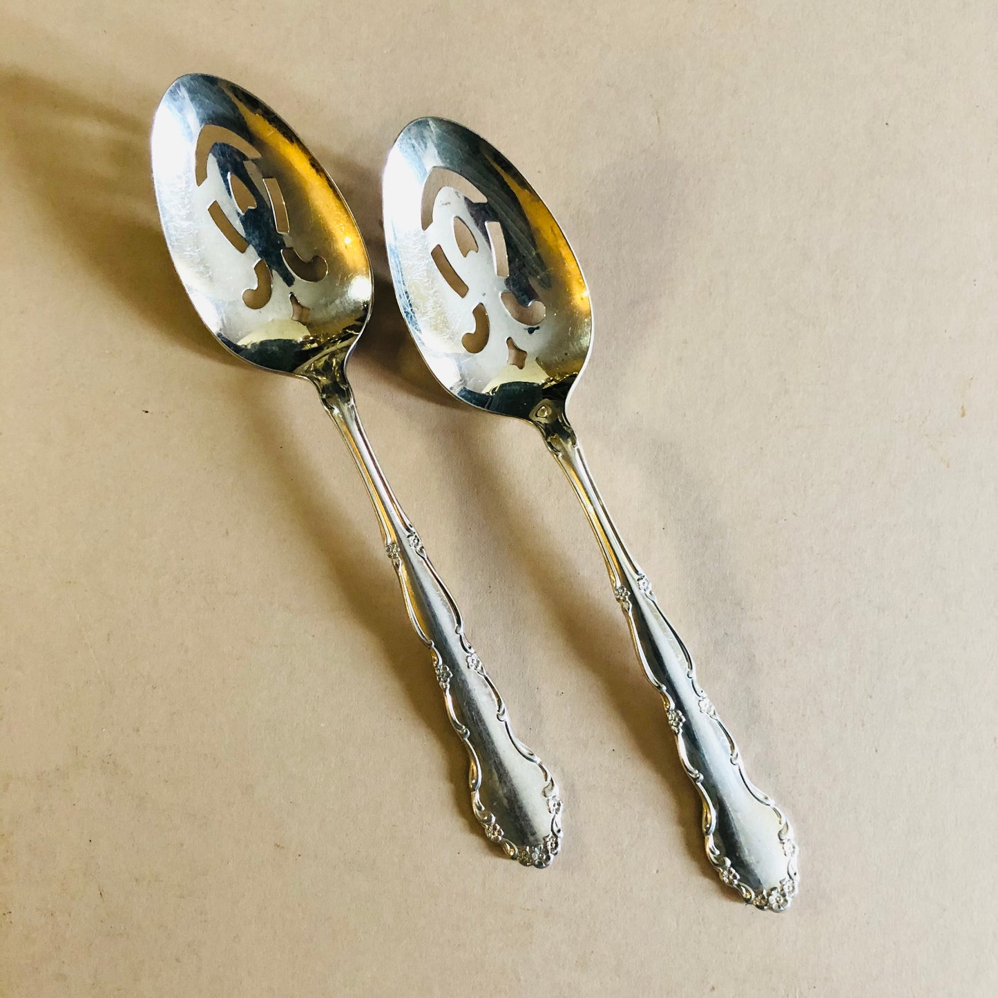 Antique Silver Serving Spoons Oneida Ltd 1881 Rogers
