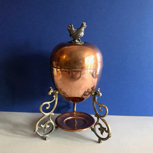 The Groom Louis - Rare Arts & Crafts Antique Copper Egg Coddler