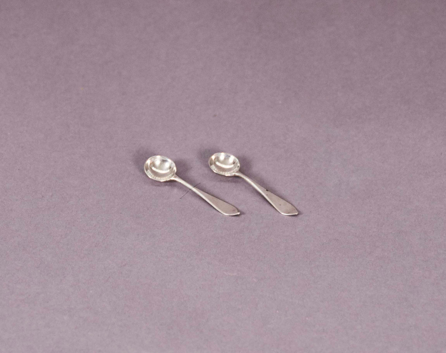 The Headhunter Morgan - Pair of Antique Tiny Salt Spoons