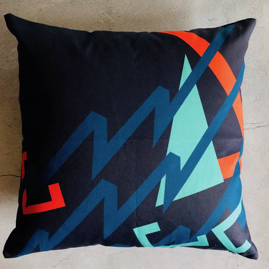 The Sommelier Leslie - Cotton Printed Cushion in Aztec Design