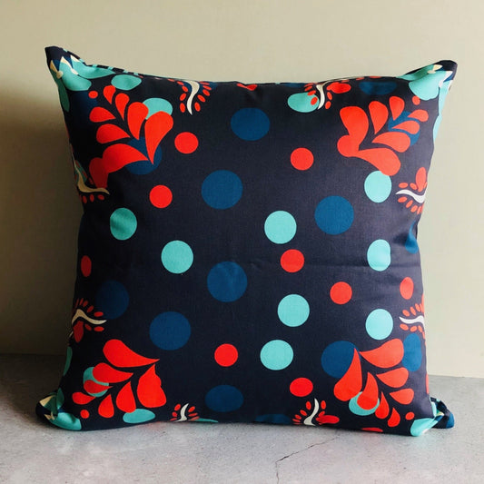 The Sommelier Erin - Cotton Printed Cushion in Folk Design