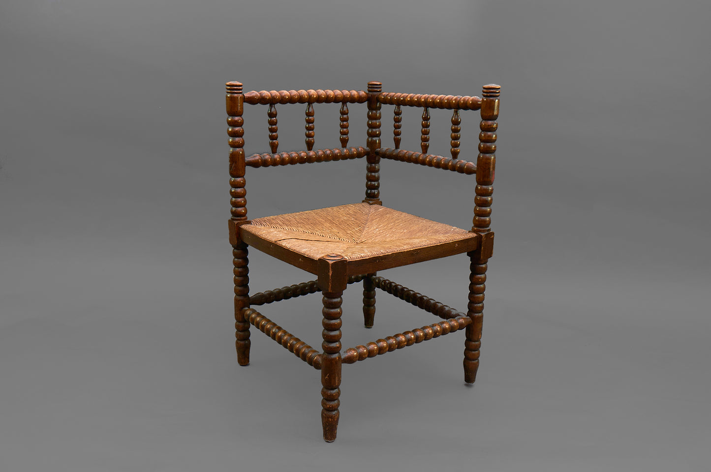 Sergeant Diana - Arts and Crafts Rush Seat Corner Chair