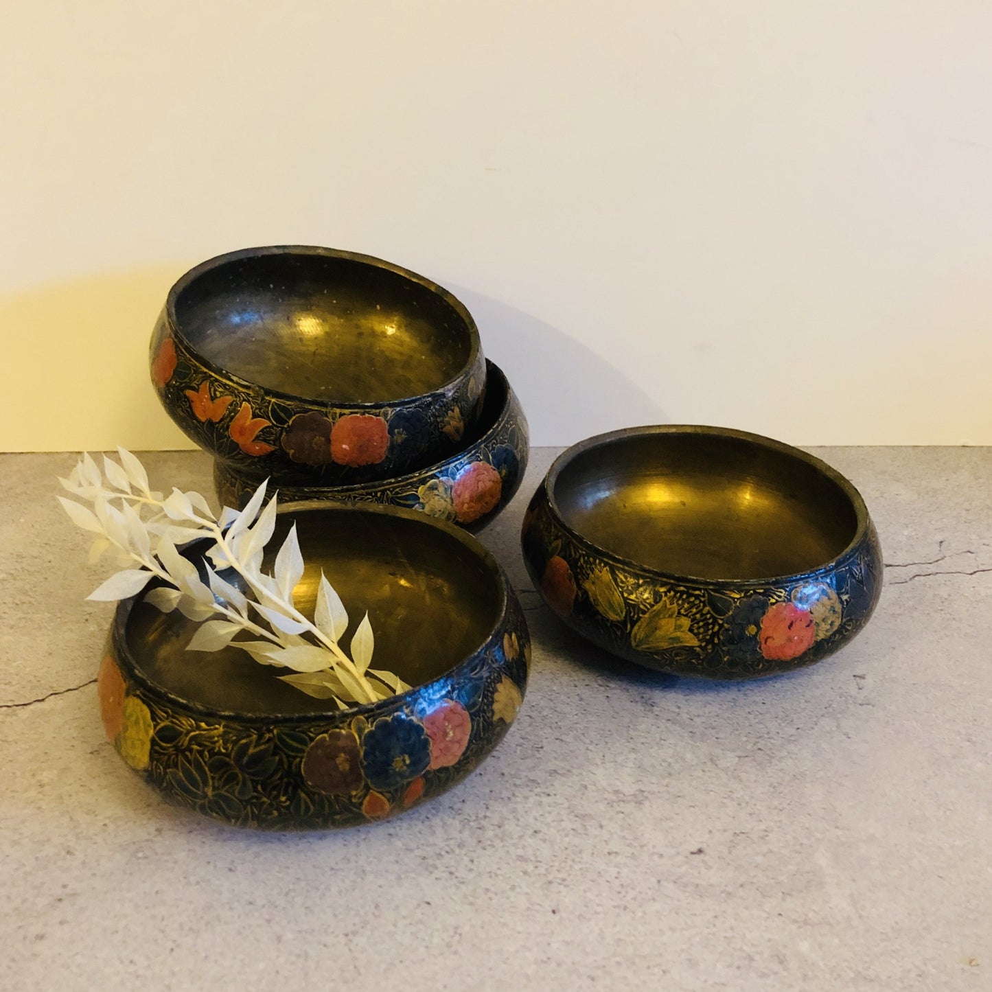 The Tattooist Kim- Antique Kashmir Papier Mache Bowl
