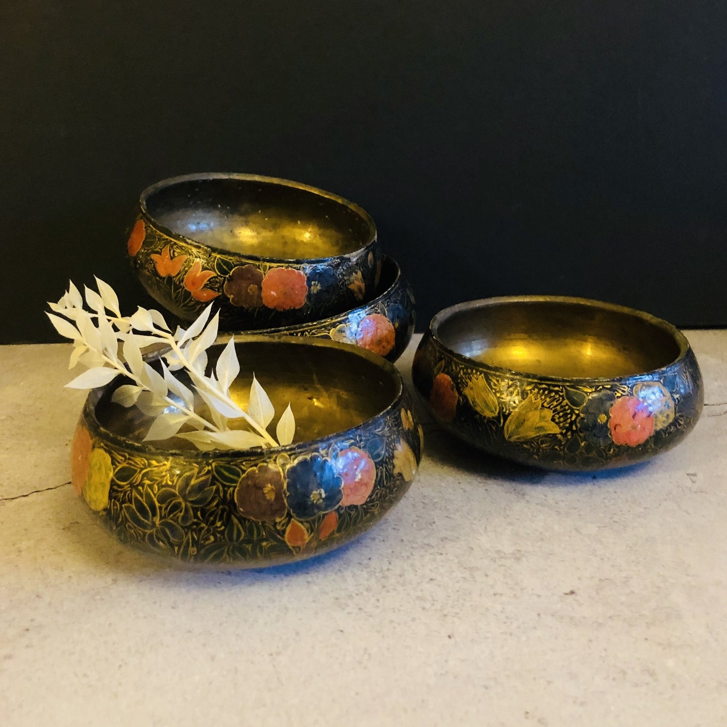 The Tattooist Kim- Antique Kashmir Papier Mache Bowl