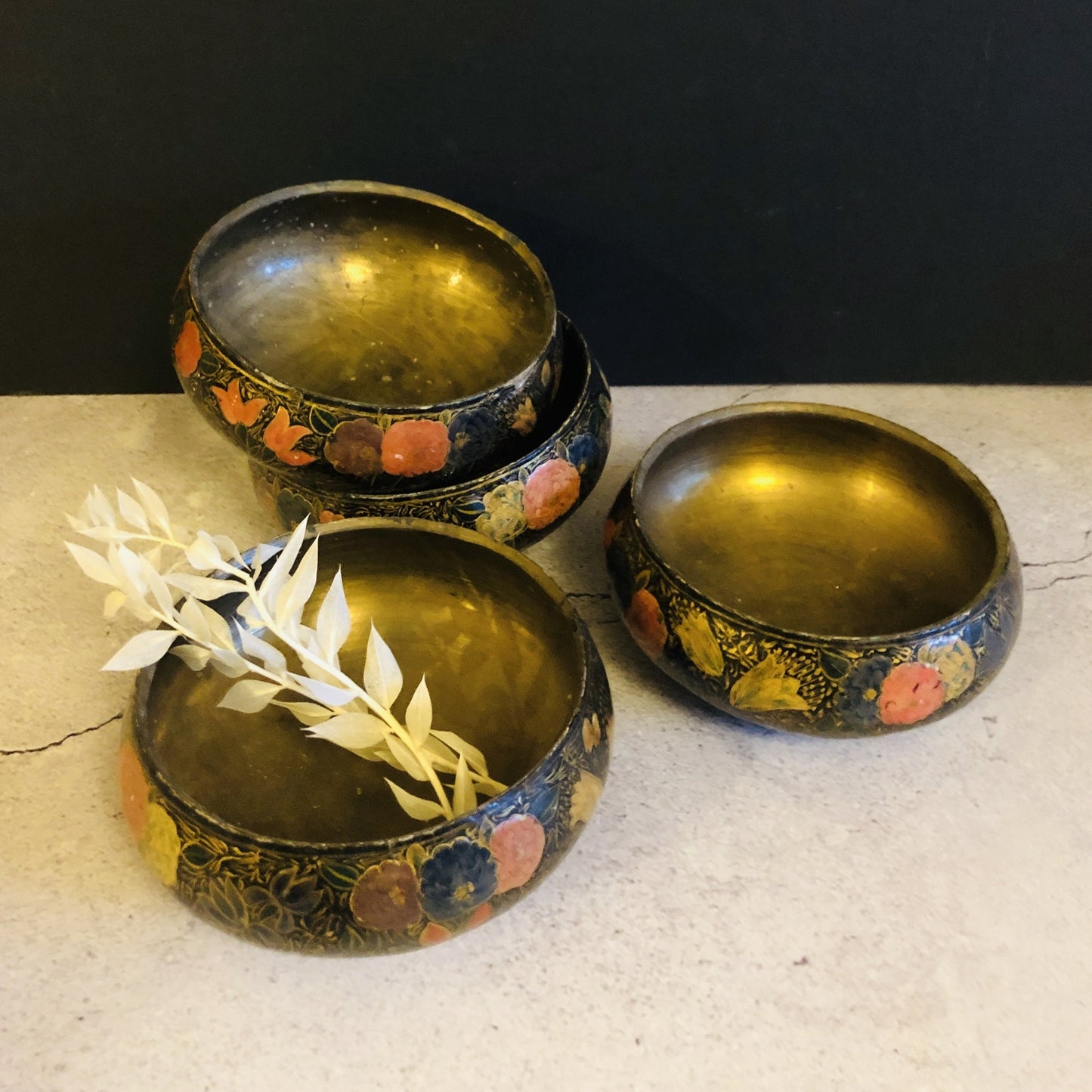 The Tattooist Kim- Antique Kashmir Papier Mache Bowl