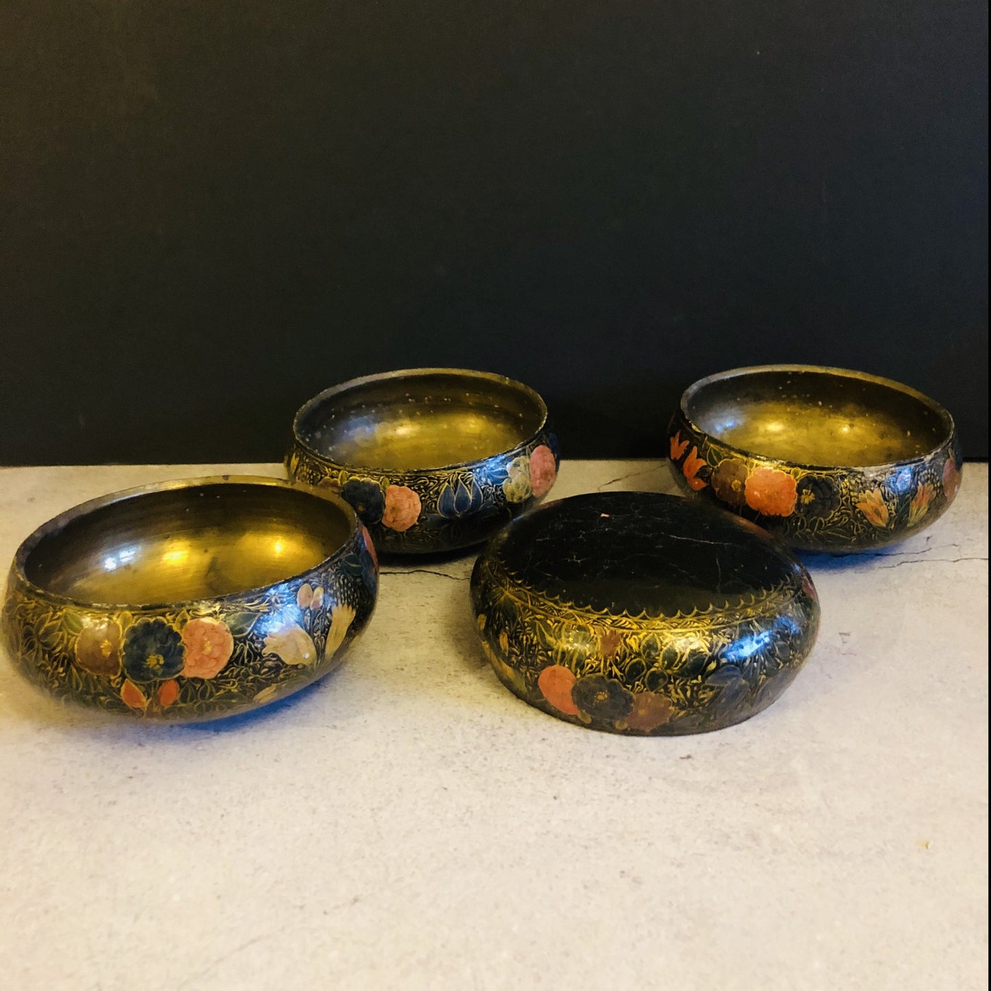 The Tattooist Kim- Antique Kashmir Papier Mache Bowl