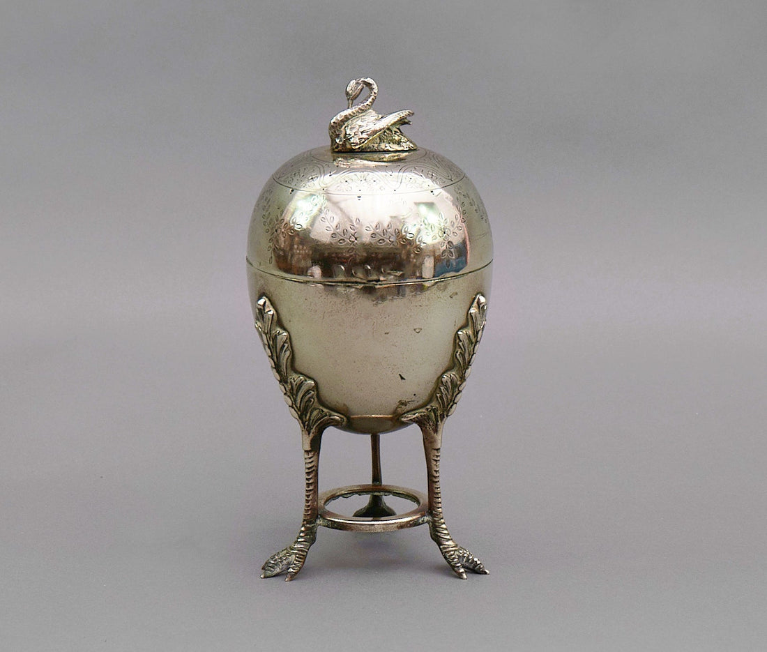 What is an antique silver egg coddler? Fine Victorian dining with an egg boiler