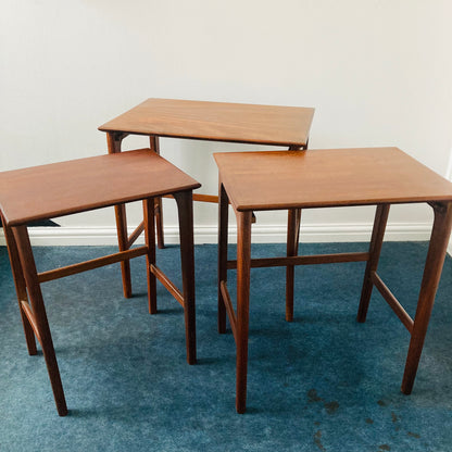 Mid Century Danish Rosewood Nesting Side Tables