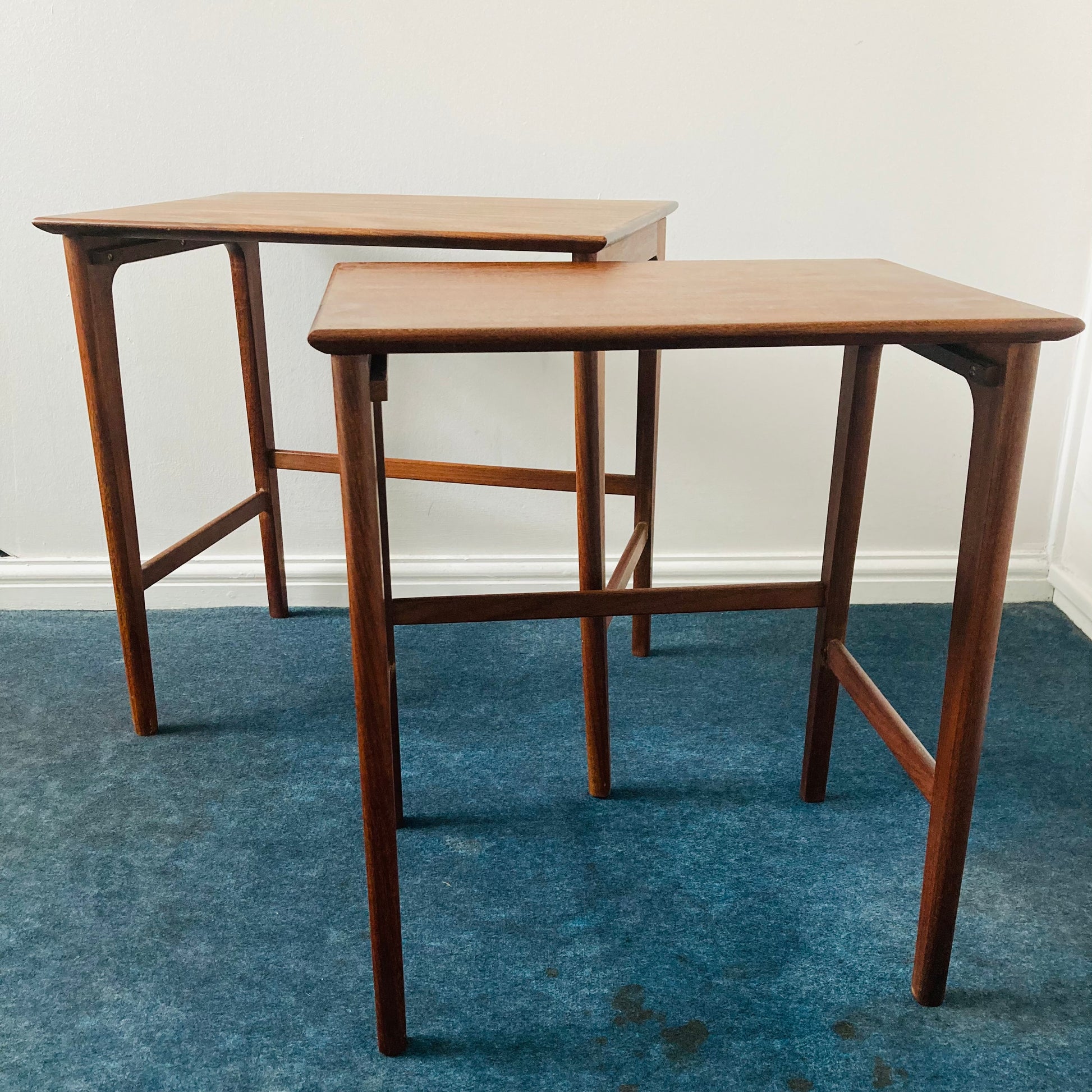 Mid Century Danish Rosewood Nesting Side Tables