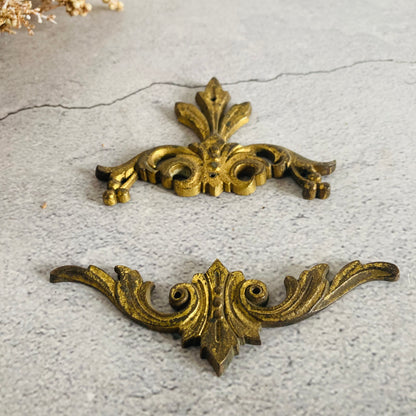 Antique Decorative Small Brass Plaque