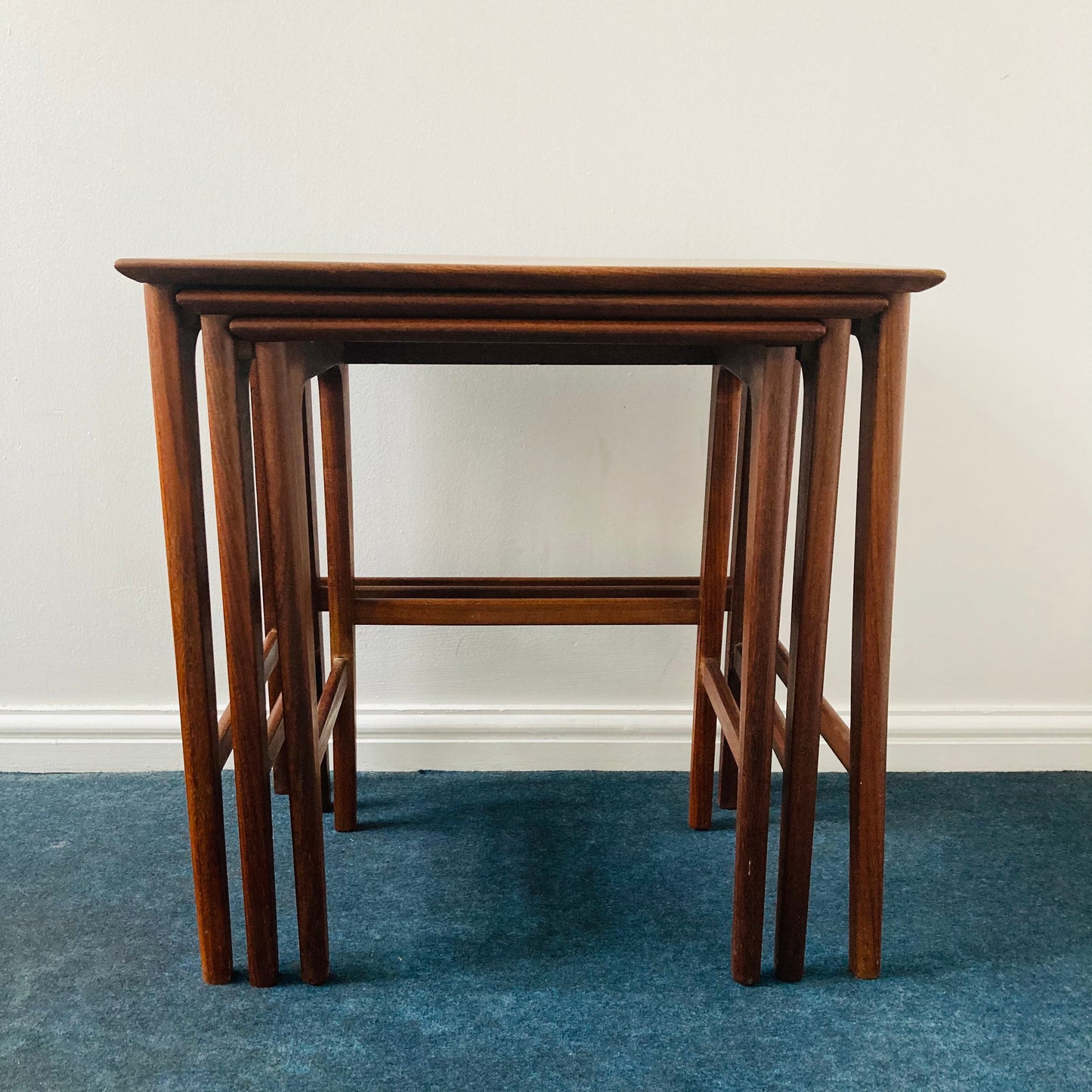 Mid Century Danish Rosewood Nesting Side Tables