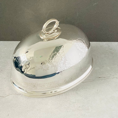 Antique Engraved Cloche Food Cover | Food Dome