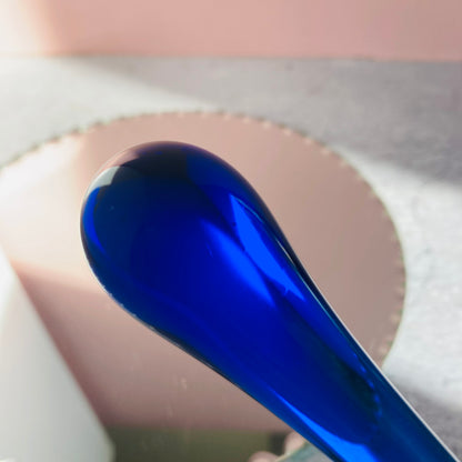 Antique Blue Glass Sugar Crusher for Cocktails