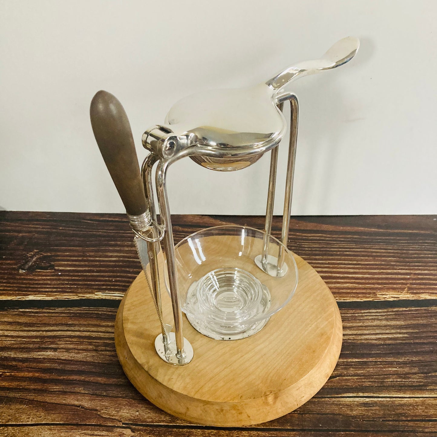 The Duchess Tyler - Antique Silver and Wooden Lemon Juicer