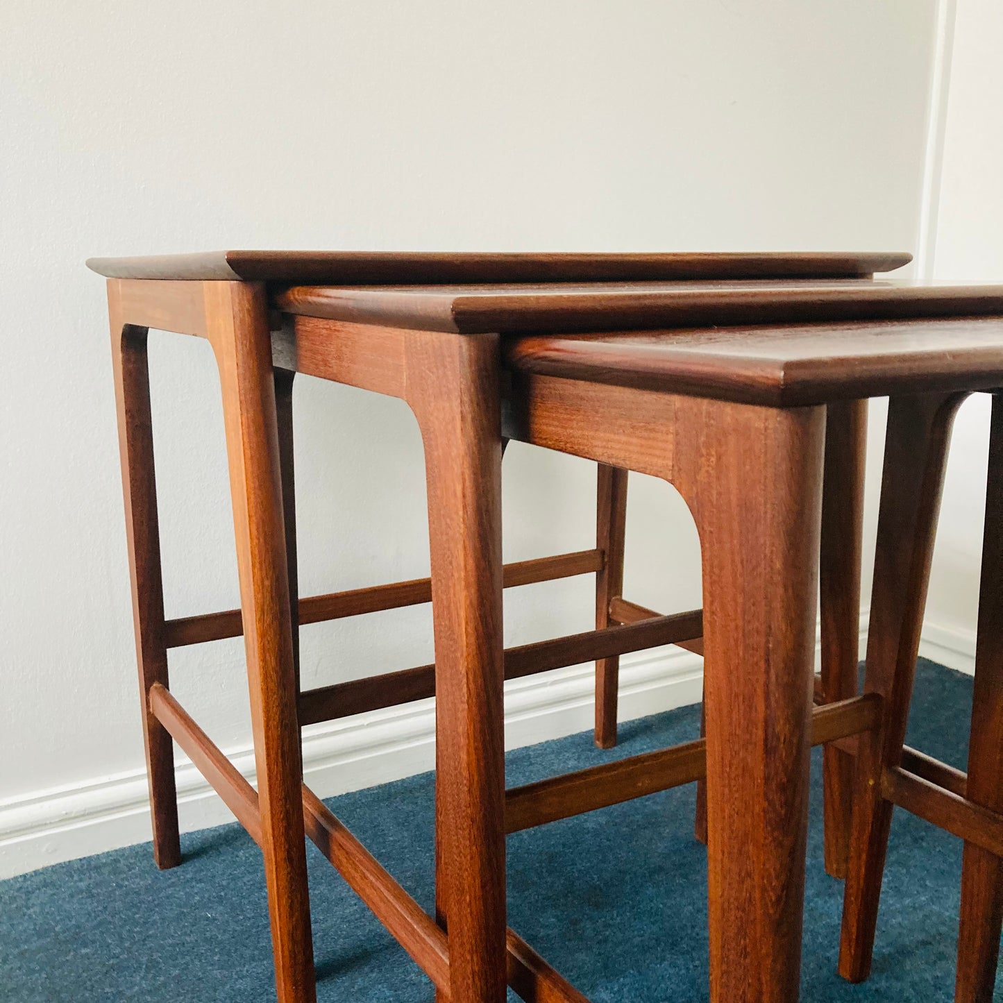 Mid Century Danish Rosewood Nesting Side Tables