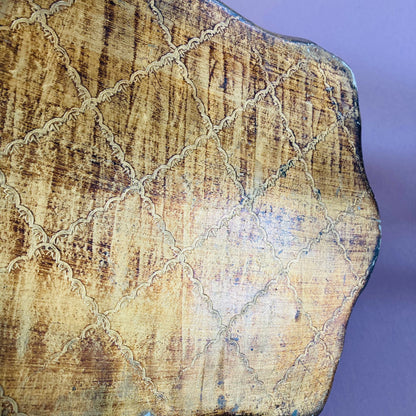 Distressed Antique Florentine Paper Mache Tray