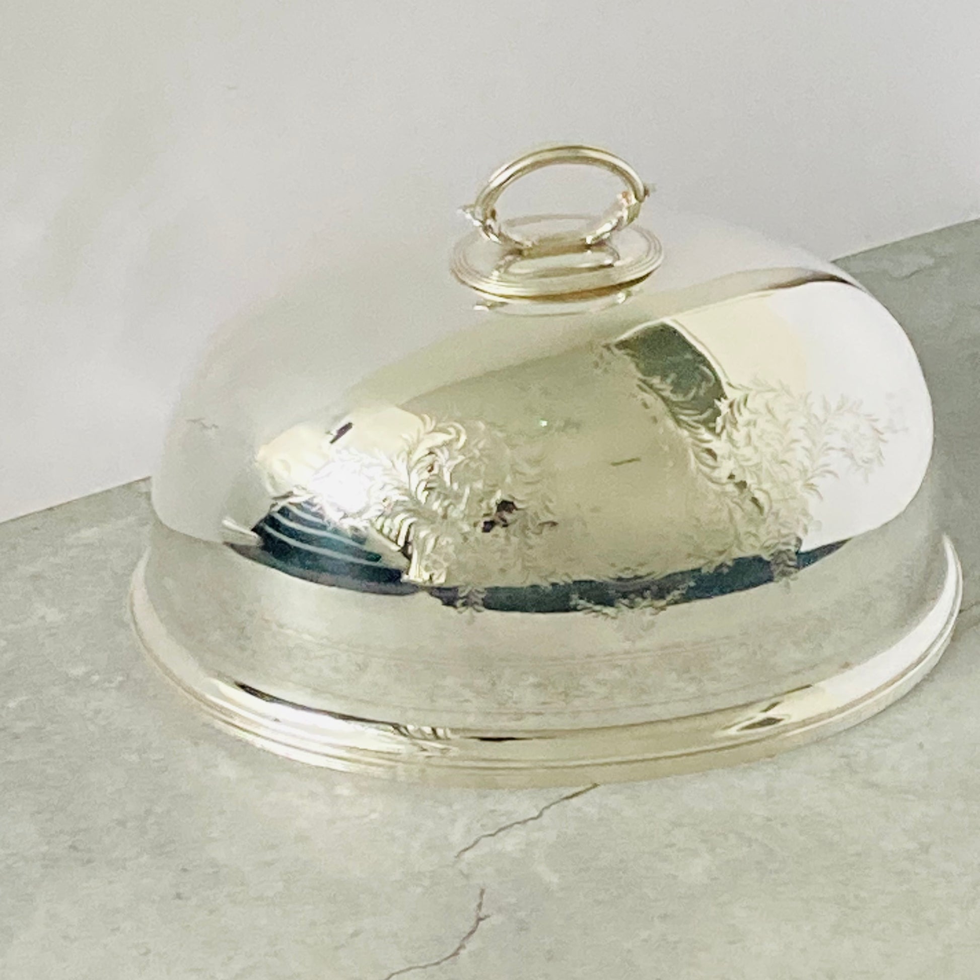 Antique Engraved Cloche Food Cover | Food Dome