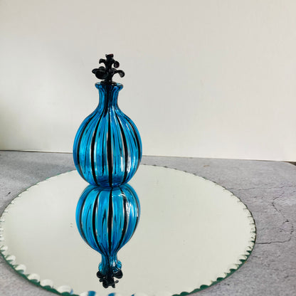 Venetian Glass Scent Bottle in Candy Cane Stripe