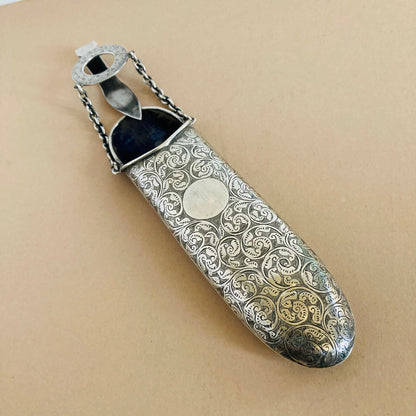 Antique Sterling Silver Chatelaine Spectacles Case | Beautiful Engraving London 1902