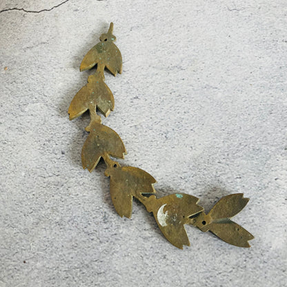 Antique Decorative Laurel Brass Plaque