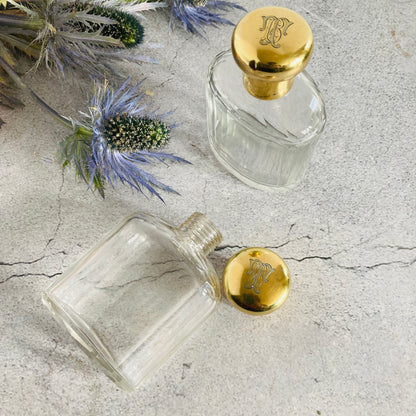 Antique Silver Topped Etched Glass Scent Bottle | 1912 London